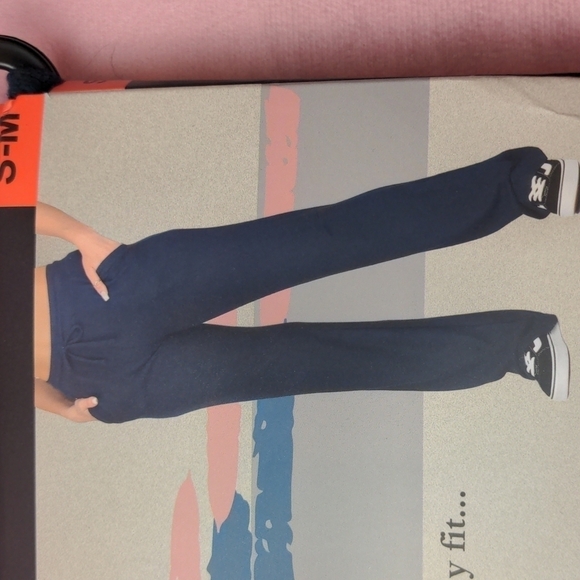 Lildy Teal Solid Knitted Lounge Pants with Pockets - Picture 2 of 4